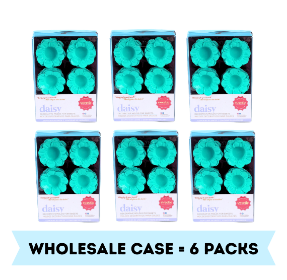 Daisy Flower Candy Cups: Teal - Single Box or WHOLESALE CASE | www.sprinklebeesweet.com