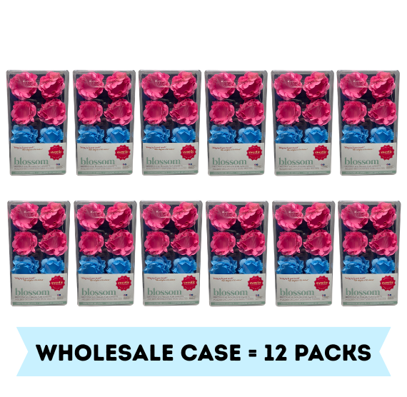 Blossom Flower Candy Cups: Blue & Pink - WHOLESALE CASE | www.sprinklebeesweet.com