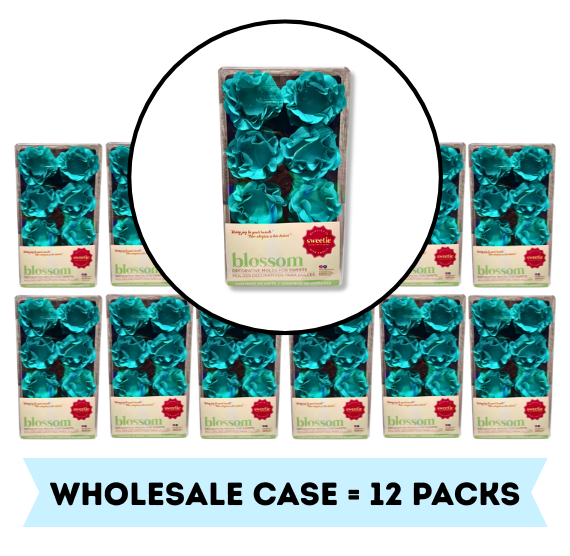 Blossom Flower Candy Cups: Tifani Teal - WHOLESALE CASE | www.sprinklebeesweet.com