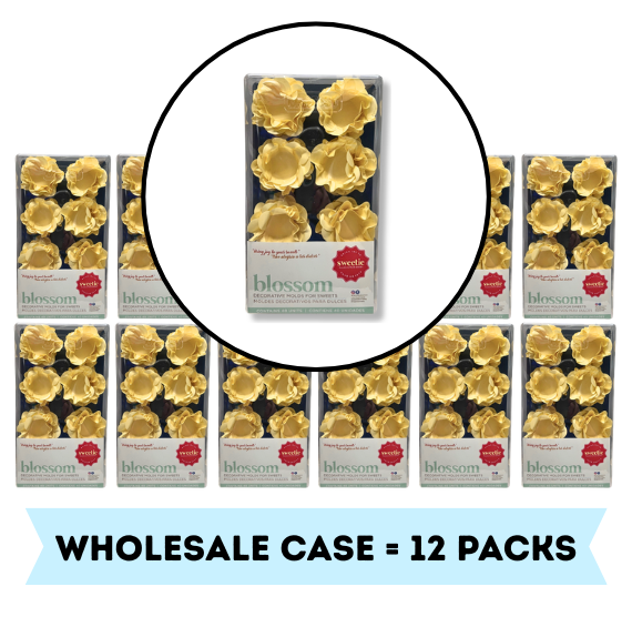 Blossom Flower Candy Cups in Vanilla - WHOLESALE CASE | www.sprinklebeesweet.com