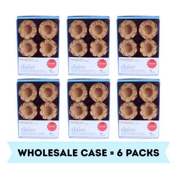 Daisy Flower Candy Cups: Kraft Brown: Single Box or WHOLESALE CASE | www.sprinklebeesweet.com