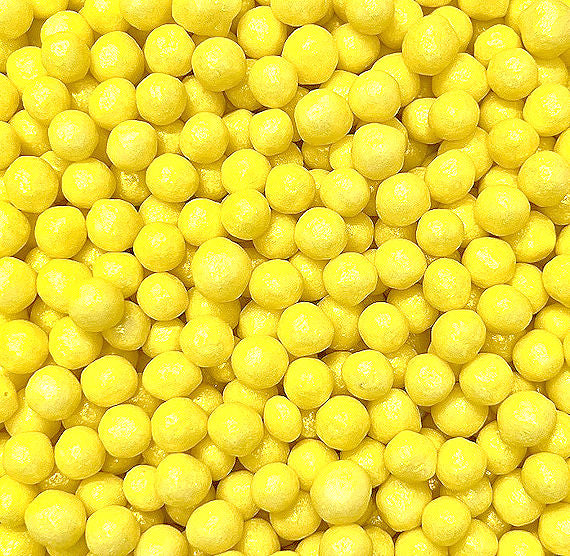 Sprinkle-It® 6mm Chocolate Crispy Pearls: Shimmer Yellow | www.sprinklebeesweet.com