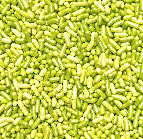 Shimmer Ombre Jimmies: Lime Green - VERY LIMITED STOCK | www.sprinklebeesweet.com