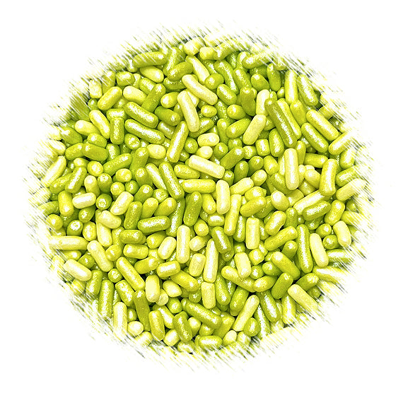 Shimmer Ombre Jimmies: Lime Green - VERY LIMITED STOCK | www.sprinklebeesweet.com