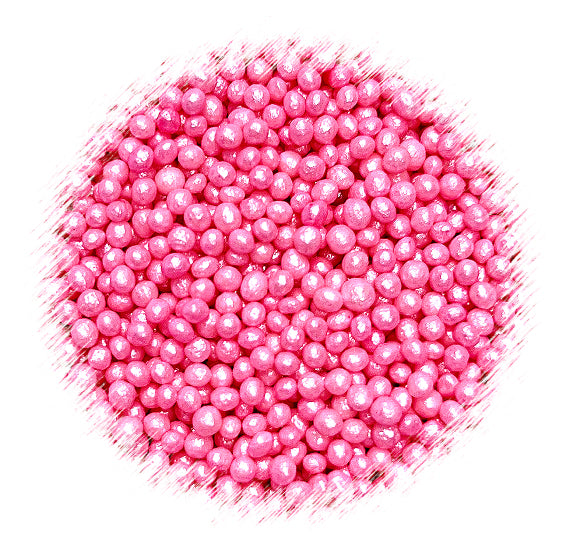 Sprinkle-It™ Tiny Chocolate Crispy Pearls: Shimmer Perfectly Pink | www.sprinklebeesweet.com