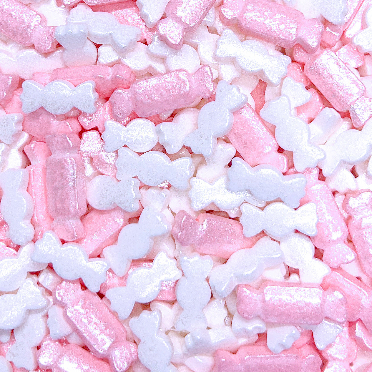 Pink & White Candy Sprinkles: Wrapped Candy Shape | www.sprinklebeesweet.com