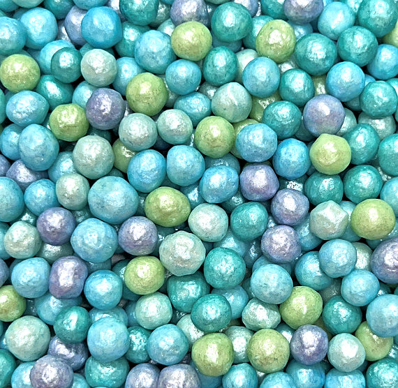 Sprinkle-It® 6mm Chocolate Crispy Pearls: Shimmer Cool Tone Mix | www.sprinklebeesweet.com