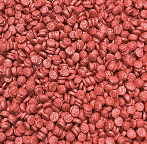 Sprinkle-It® Shimmer Confetti Dot Sprinkles: Cranberry Red | www.sprinklebeesweet.com