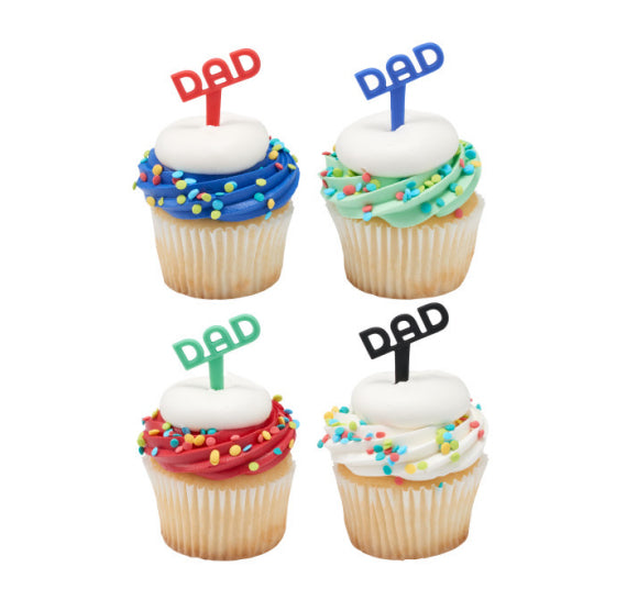 Dad Cupcake Picks | www.sprinklebeesweet.com