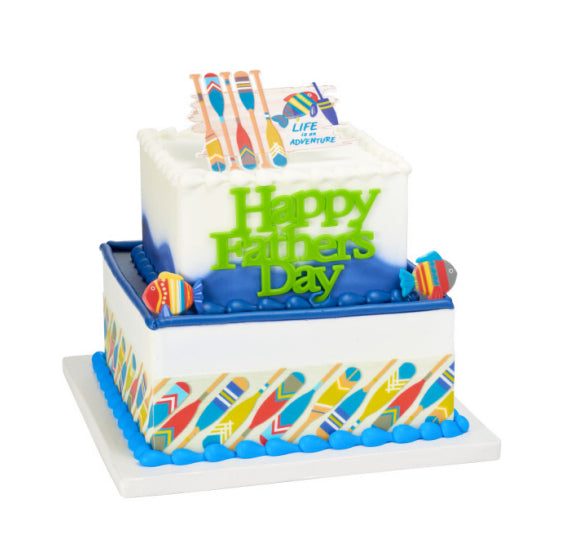 Happy Father's Day Cake Toppers: Primary Colors | www.sprinklebeesweet.com