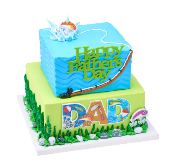 Dad Cake Toppers Set: Tools + Fishing | www.sprinklebeesweet.com