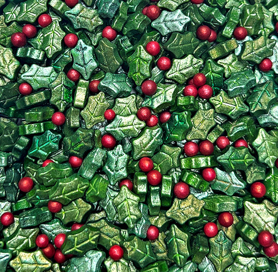 Deluxe Holly & Berry Candy Sprinkles - LIMITED