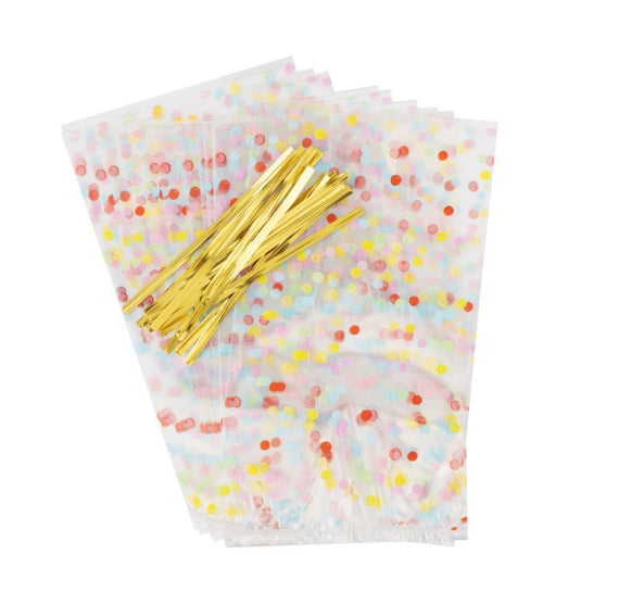 Sweetshop Rainbow Dot Treat Bags | www.sprinklebeesweet.com