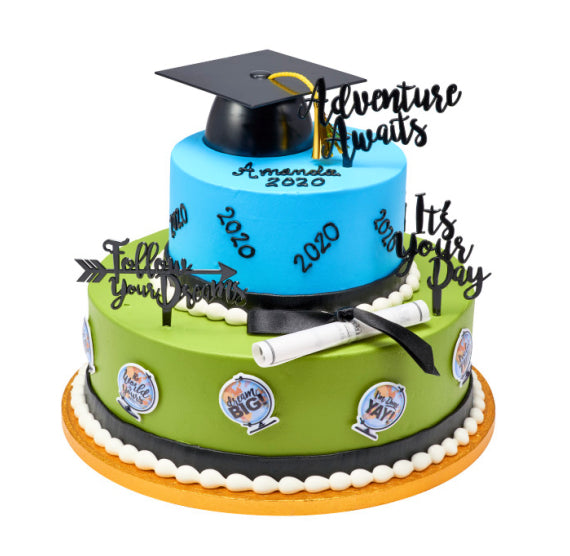 Graduation Cupcake Topper Rings: Dream Big | www.sprinklebeesweet.com