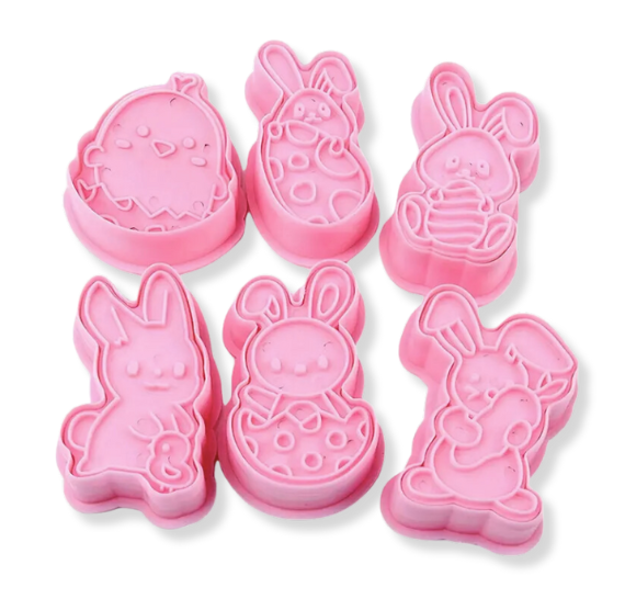 Cute Easter Cookie Cutter Stampers Set of 6 | www.sprinklebeesweet.com