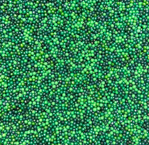 Bulk Nonpareils: Shimmer Evergreen | www.sprinklebeesweet.com