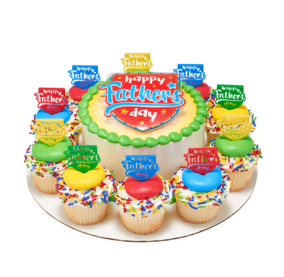 Happy Father's Day Cupcake Picks | www.sprinklebeesweet.com