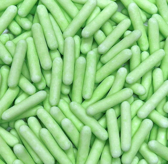 Edible Rod Sprinkles: Matte Light Green | www.sprinklebeesweet.com