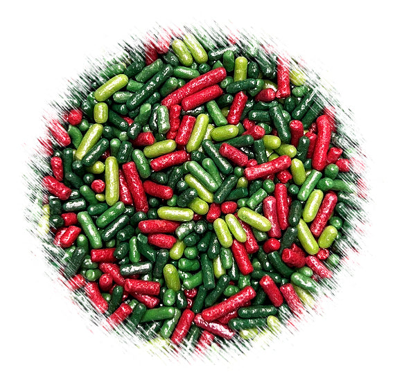 Bulk Christmas Jimmies Mix: Holly Berry