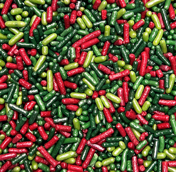 Bulk Christmas Jimmies Mix: Holly Berry