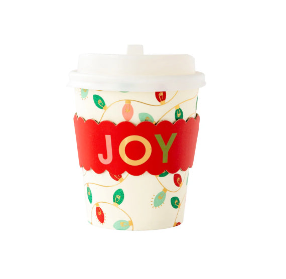 Mini Christmas Coffee Cups: Joy | www.sprinklebeesweet.com