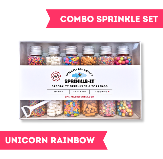 Sprinkle-It® Sprinkles Gift Set of 6: Unicorn Rainbow | www.sprinklebeesweet.com