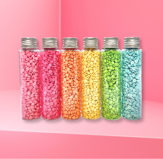 Sprinkle-It® Sprinkles Gift Set: Spring Rainbow CONFETTI DOTS | www.sprinklebeesweet.com