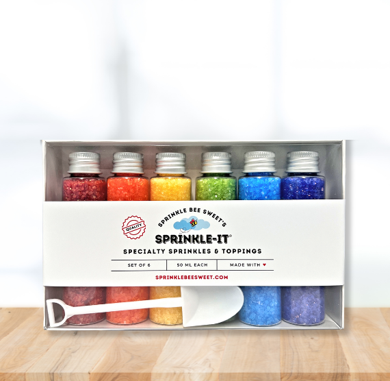 Sprinkle-It® Sprinkles Gift Set: Happy Rainbow SPARKLING SUGAR | www.sprinklebeesweet.com