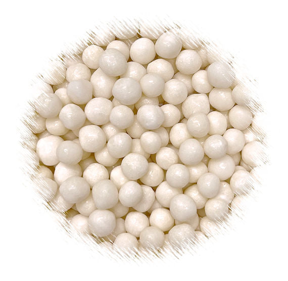 Bulk Sprinkle-It® Chocolate Crispy Pearls: Plain Off White 6mm | www.sprinklebeesweet.com