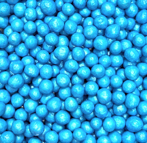 Sprinkle-It® 6mm Chocolate Crispy Pearls: Shimmer Light Blue (Copy) | www.sprinklebeesweet.com