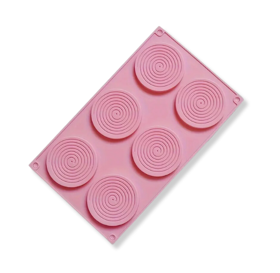 Silicone Spiral Disc Chocolate Mold: Large | www.sprinklebeesweet.com