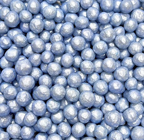 Sprinkle-It® 6mm Chocolate Crispy Pearls: Shimmer Ice Blue | www.sprinklebeesweet.com
