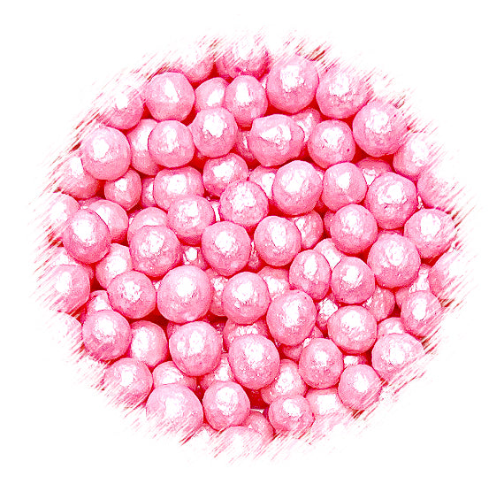 Sprinkle-It™ 6mm Chocolate Crispy Pearls: Shimmer Light Pink | www.sprinklebeesweet.com