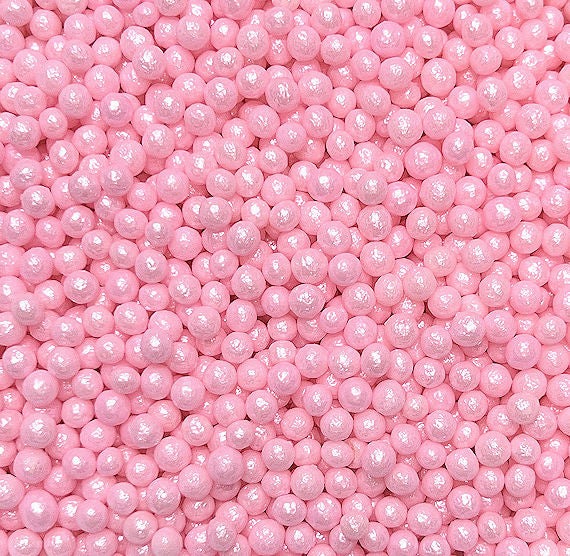 Shimmer Sugar Pearls: Light Pink 3-4mm