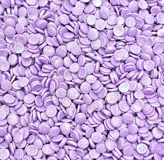 Sprinkle-It® Shimmer Confetti Dot Sprinkles: Light Purple 4mm | www.sprinklebeesweet.com