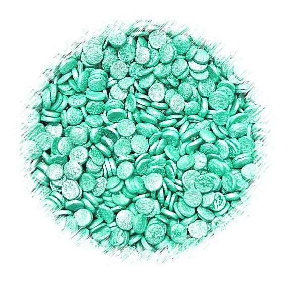 Sprinkle-It™ Shimmer Confetti Dot Sprinkles: Light Turquoise 4mm | www.sprinklebeesweet.com