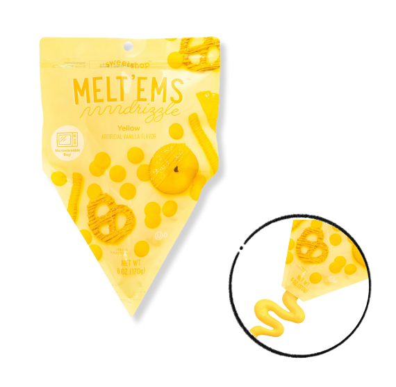 Sweetshop Melt'ems Drizzle Candy Melts Pouch: Yellow | www.sprinklebeesweet.com