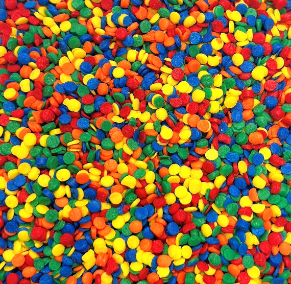 Tiny Happy Rainbow Dot Sprinkles: 2mm | www.sprinklebeesweet.com