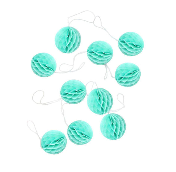 Mini Honeycomb Balls: Light Aqua | www.sprinklebeesweet.com