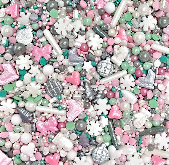 Sprinklefetti™ Sprinkles Mix: Minty Twirl & Glide | www.sprinklebeesweet.com