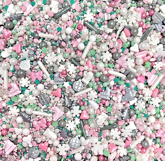 Sprinklefetti™ Sprinkles Mix: Minty Twirl & Glide | www.sprinklebeesweet.com