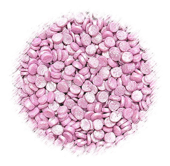 Sprinkle-It® Shimmer Confetti Dot Sprinkles: Light Lilac 4mm | www.sprinklebeesweet.com