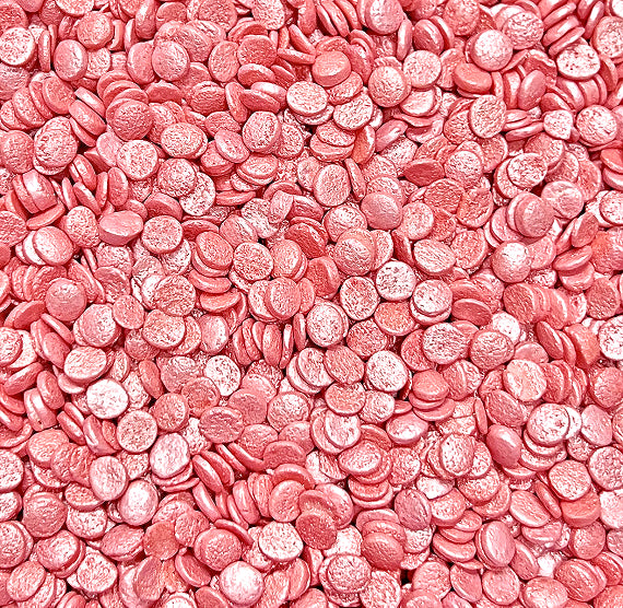 Sprinkle-It® Shimmer Confetti Dot Sprinkles: Nude Pink 4mm | www.sprinklebeesweet.com