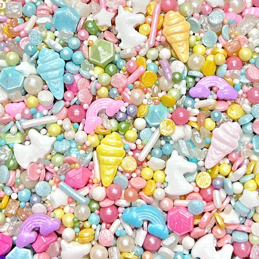 Sprinklefetti™ Sprinkles Mix: Pastel Unicorn Rainbow | www.sprinklebeesweet.com