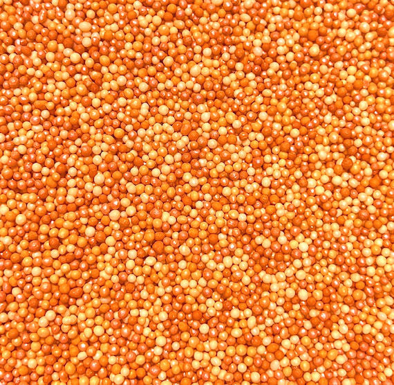 Ombré Nonpareils Mix: Pumpkin Orange - NEW SIZE | www.sprinklebeesweet.com