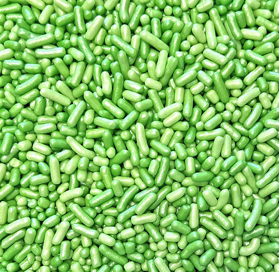 Shimmer Ombre Jimmies: Grass Green | www.sprinklebeesweet.com