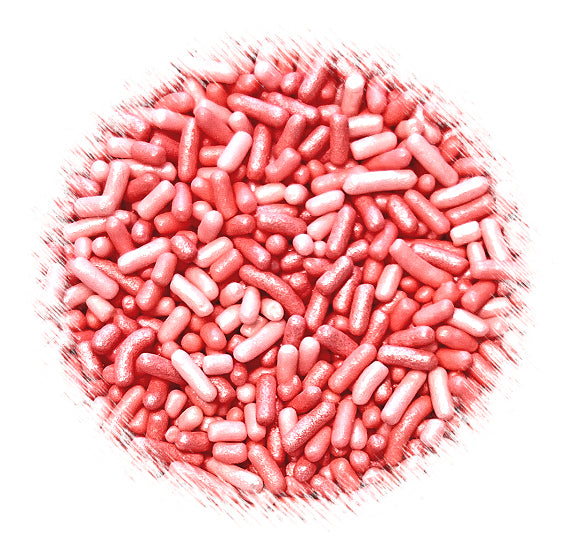 Shimmer Ombre Jimmies: Berry Pink - LAST BAG | www.sprinklebeesweet.com