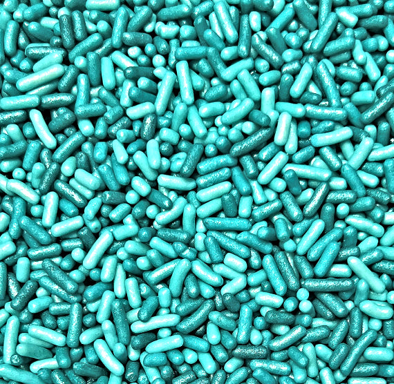 Shimmer Ombre Jimmies: Teal - VERY LIMITED STOCK | www.sprinklebeesweet.com
