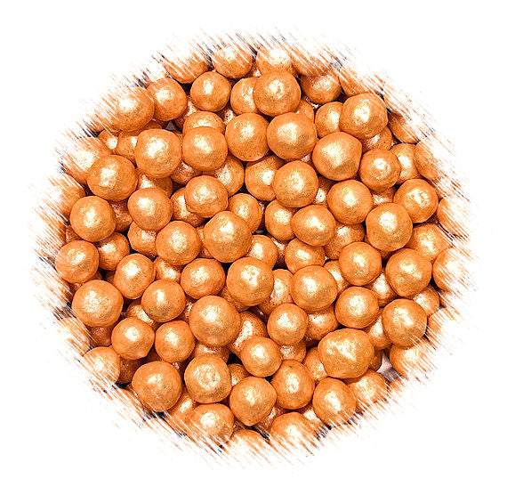 Sprinkle-It® 6mm Chocolate Crispy Pearls: Shimmer Peach - LAST CALL