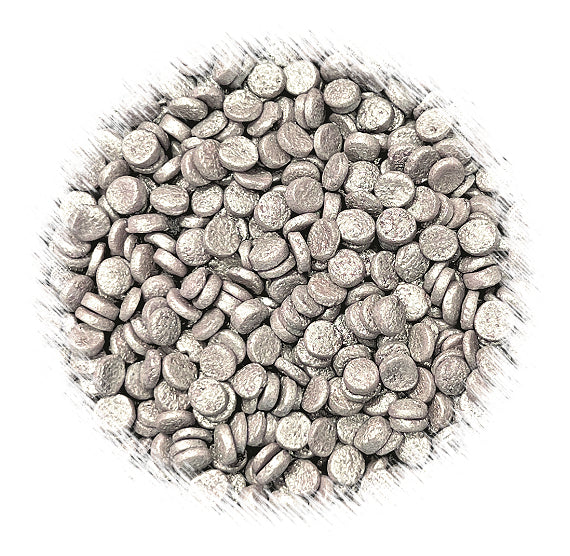 Sprinkle-It® Shimmer Confetti Dot Sprinkles: Pebble Gray 4mm | www.sprinklebeesweet.com
